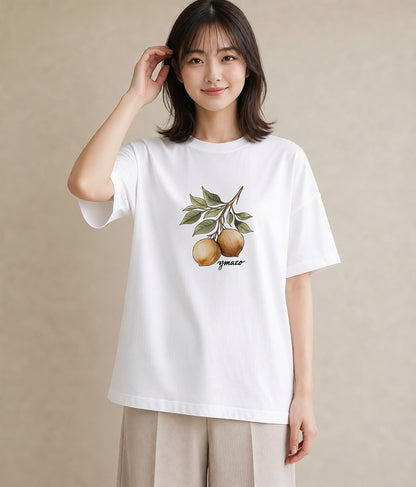 プリントTシャツ レディース アボカド 食べ物 フード イラスト ラフカジュアル 誕生日プレゼント 綿100 白T YMAZO