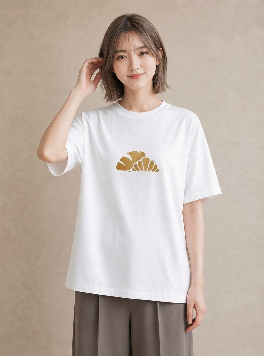 Tシャツ レディース パン ベーカリー イラスト レトロ 在宅 公園 白T YMAZO