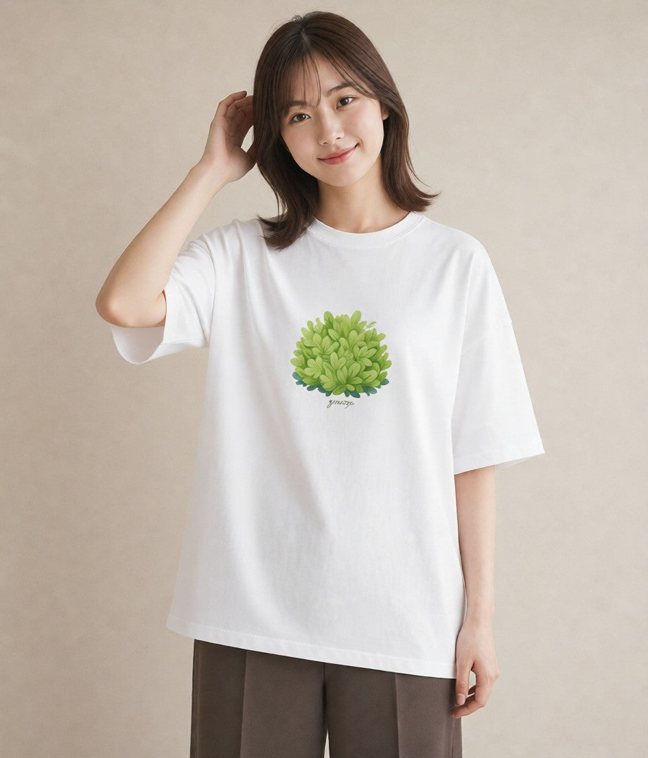 デザインTシャツ レディース つる 植物 ボタニカル イラスト 抜け感 姉妹 送別ギフト 白T YMAZO