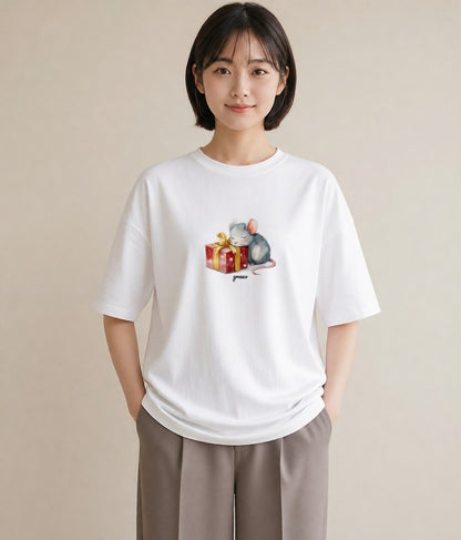 グラフィックTシャツ レディース チンチラ ペット 動物 イラスト カフェコーデ お揃い 親子 白T YMAZO