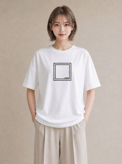 プリントTシャツ レディース レースハンカチ レース ハンカチ ナチュラル アンティーク イラスト ゆるコーデ ラフ レイヤード 白T YMAZO