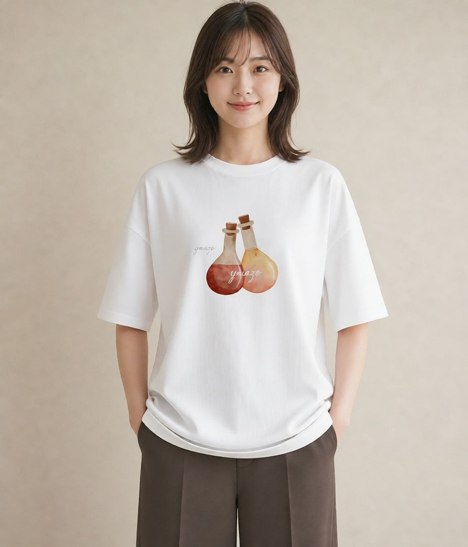 プリントTシャツ レディース はちみつ 食べ物 フード イラスト フェミニン 女性向けギフト 散歩 白T YMAZO
