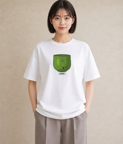 グラフィックTシャツ レディース 抹茶 食べ物 フード イラスト ナチュラル 部屋着 女性向けギフト 白T YMAZO
