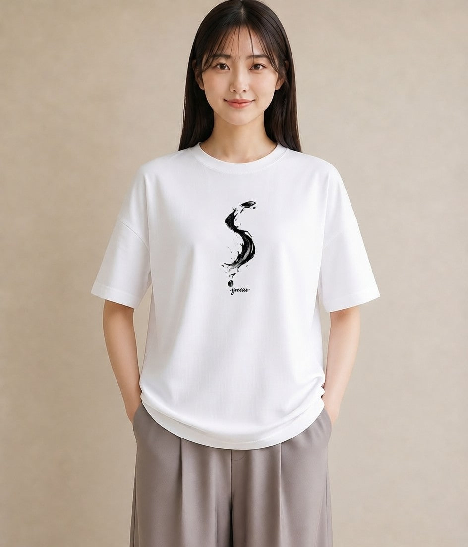 半袖Tシャツ レディース 紙の船 水辺 ナチュラル アンティーク イラスト フェミニン 秋コーデ おしゃれギフト 白T YMAZO