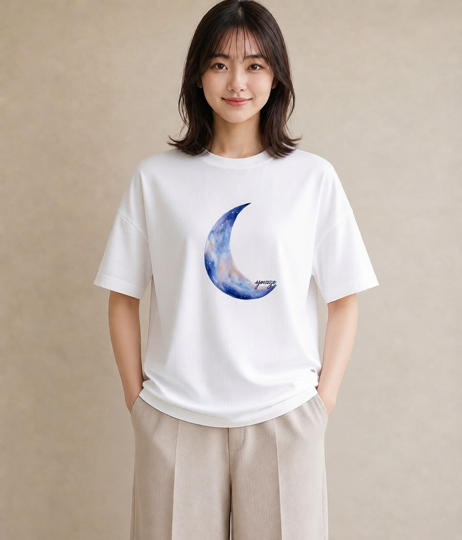 グラフィックTシャツ レディース 双子座 星空 宇宙 イラスト ニュアンス カフェ服 クリスマス 白T YMAZO