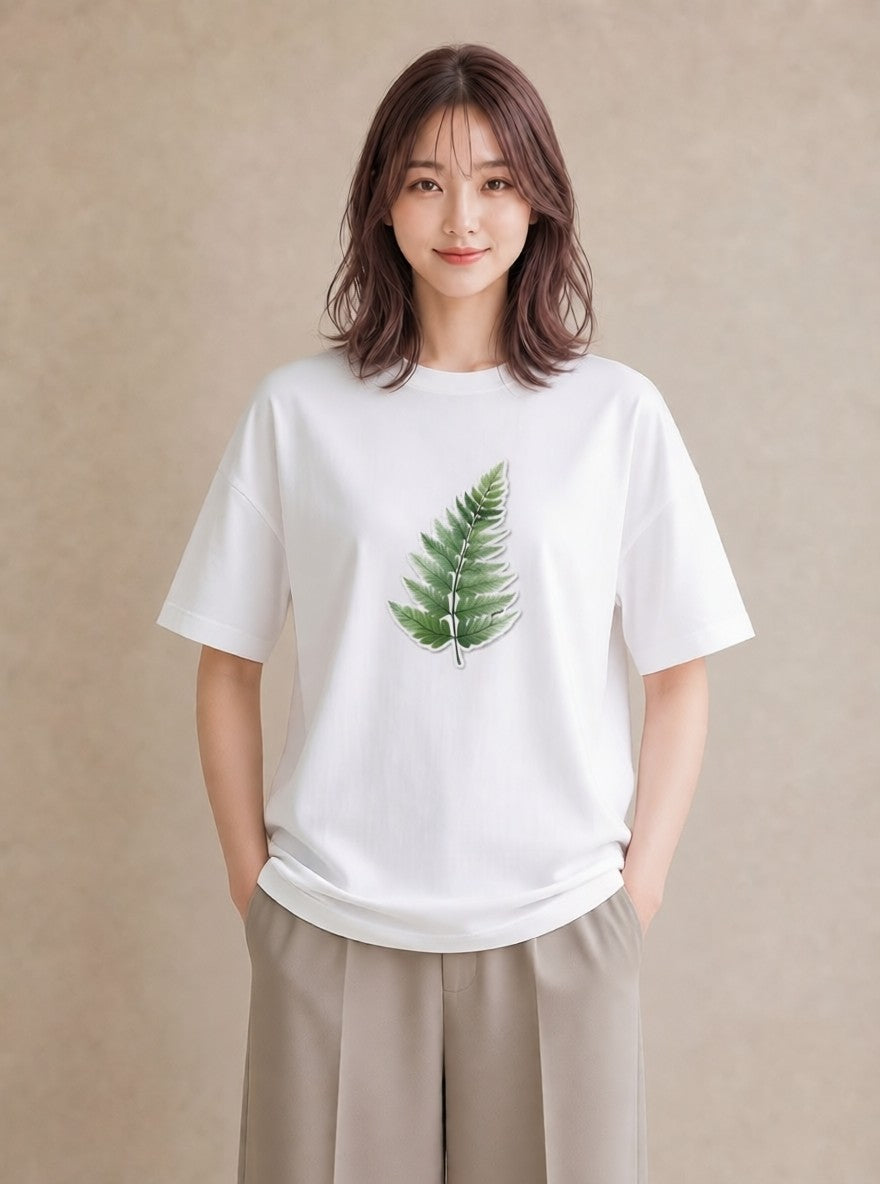 Tシャツ レディース ボタニカル 植物 イラスト お洒落 誕生日プレゼント 綿100 白T YMAZO