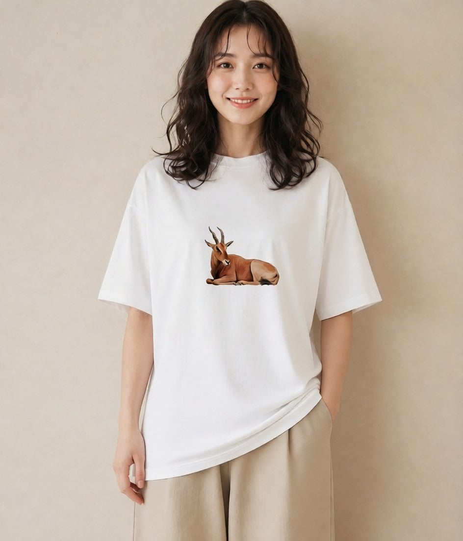 デザインTシャツ レディース カブトムシ 昆虫 虫 イラスト カジュアル ビーチ デイリーウェア 白T YMAZO