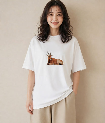 デザインTシャツ レディース カブトムシ 昆虫 虫 イラスト カジュアル ビーチ デイリーウェア 白T YMAZO