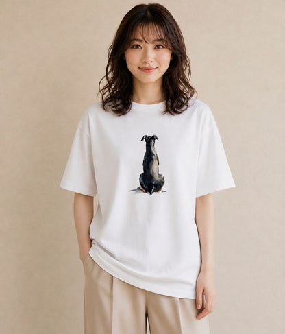 Tシャツ レディース ミックス犬 犬 いぬ イラスト 淡色 女性 旅行用 白T YMAZO