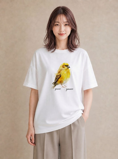 デザインTシャツ レディース オカメインコ ペット 動物 イラスト カフェコーデ 部屋着 女性向けギフト 白T YMAZO