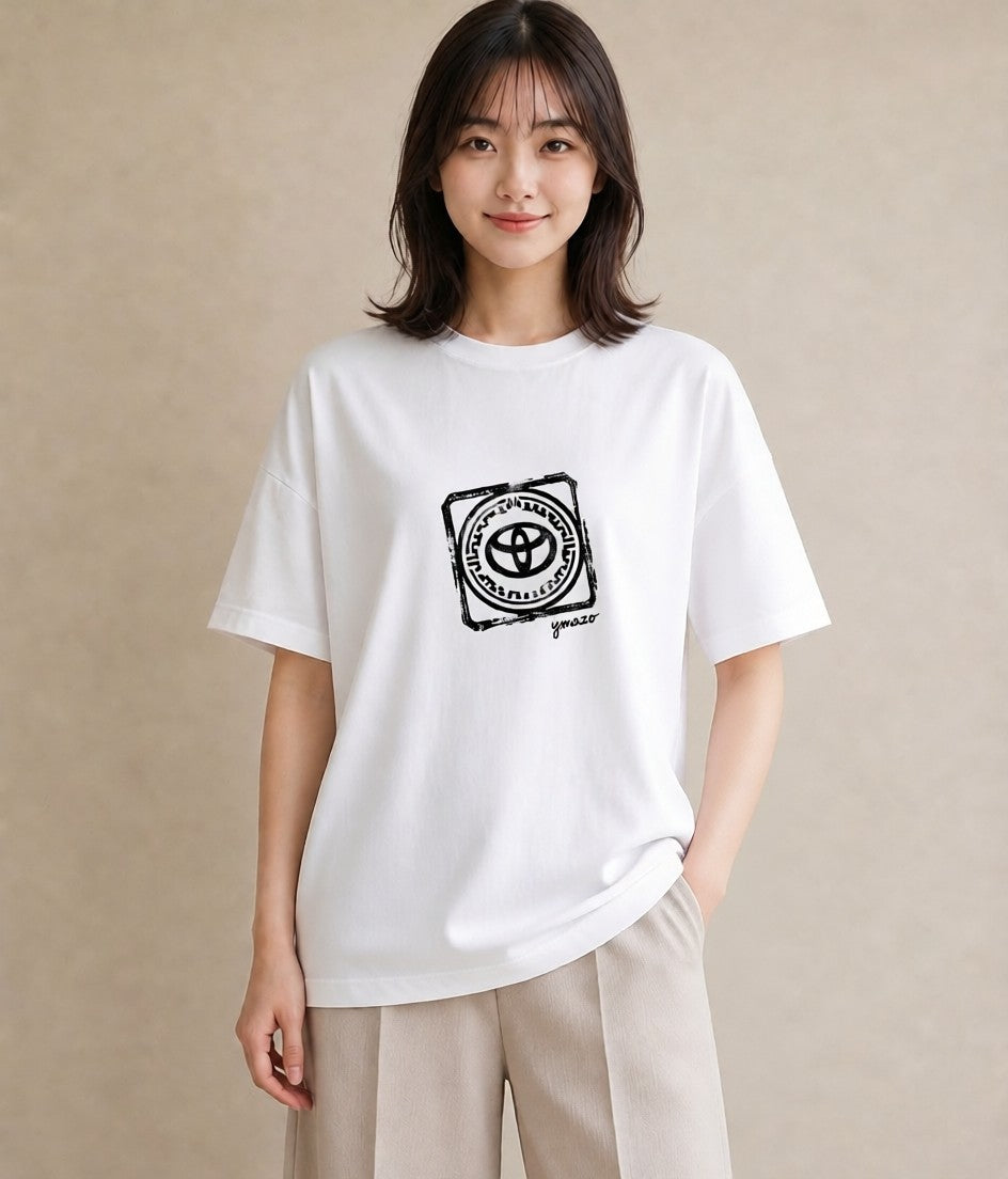 Tシャツ レディース 旅 トラベル スタンプ イラスト ラフカジュアル 20代 カジュアルコーデ 白T YMAZO