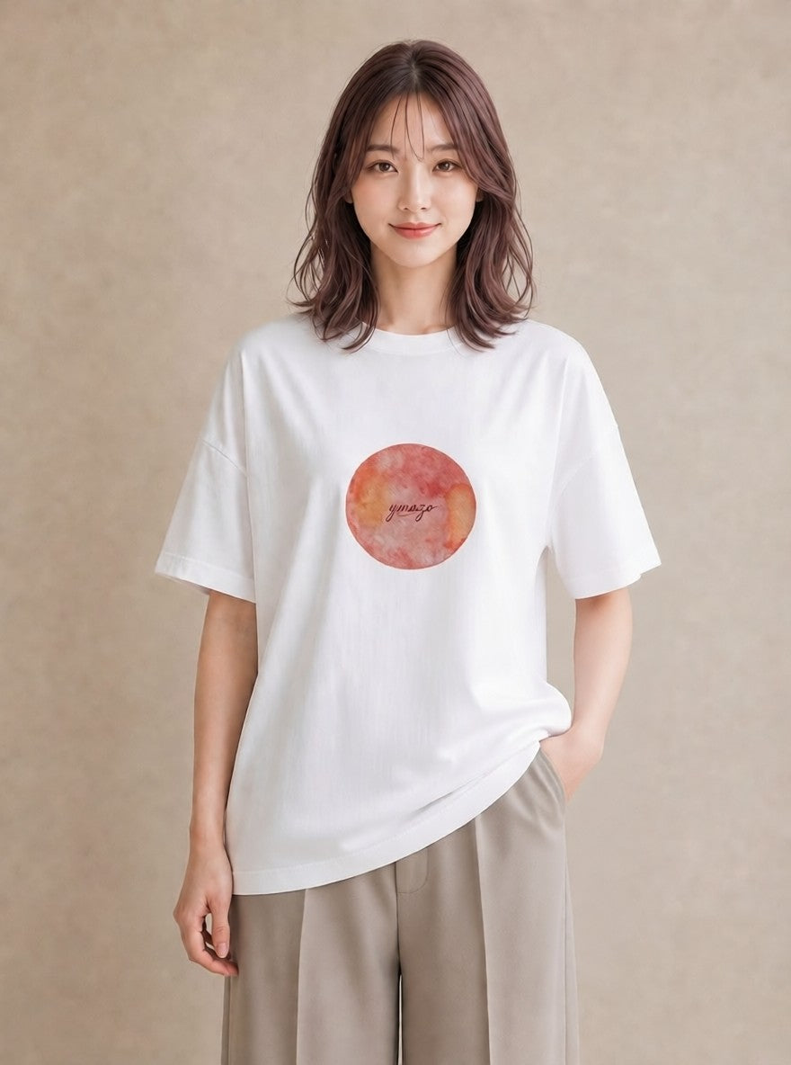 グラフィックTシャツ レディース プラネット 星空 宇宙 イラスト 抜け感 お揃い 親子 白T YMAZO