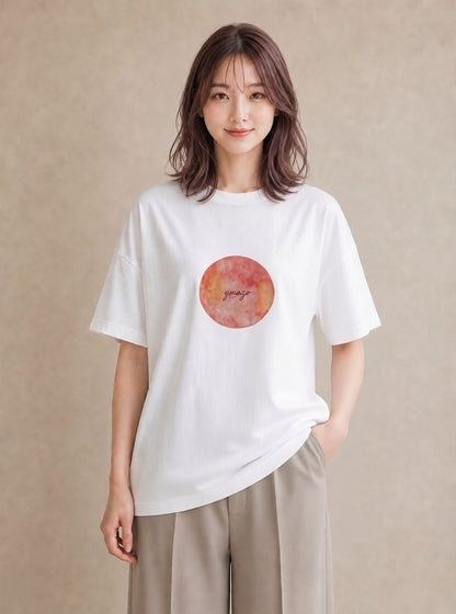 グラフィックTシャツ レディース プラネット 星空 宇宙 イラスト 抜け感 お揃い 親子 白T YMAZO