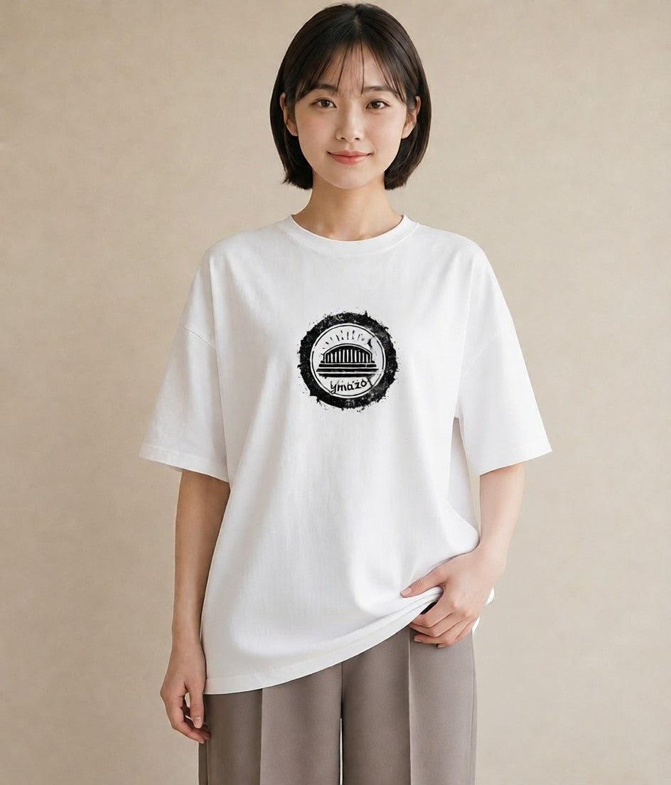 半袖Tシャツ レディース 旅 トラベル スタンプ イラスト 抜け感 おしゃれギフト 社会人 白T YMAZO