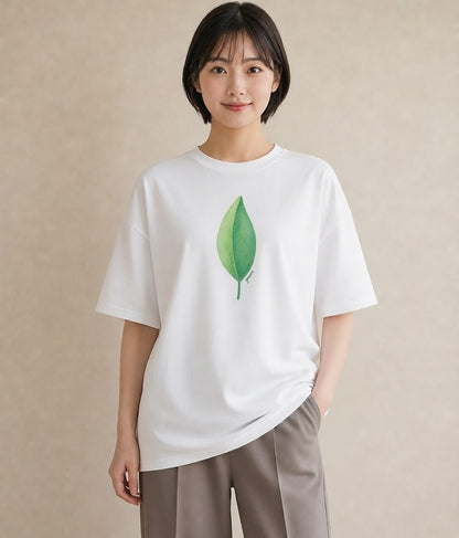 Tシャツ レディース ユーカリ 植物 ボタニカル イラスト ゆるかわ 夏コーデ 通学 白T YMAZO
