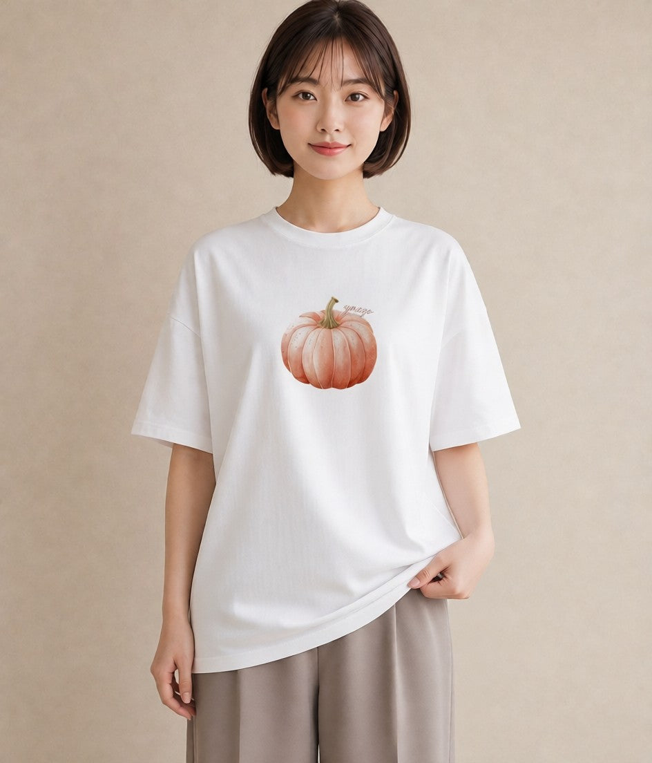 Tシャツ レディース メロン 食べ物 フード イラスト ラフ 秋コーデ おしゃれギフト 白T YMAZO