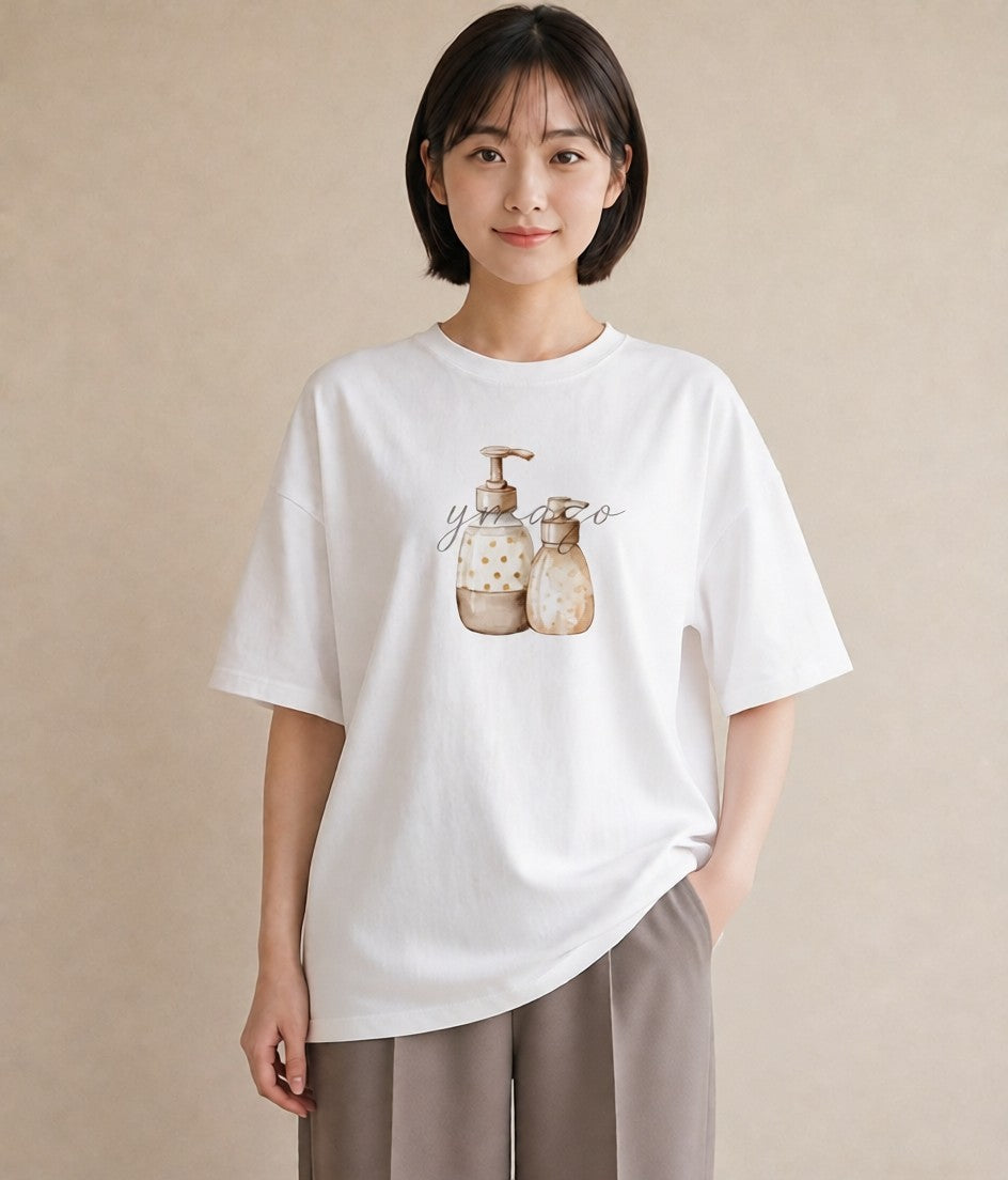 Tシャツ レディース クリームソーダ 食べ物 フード イラスト ラフカジュアル 女子会 お揃い 白T YMAZO