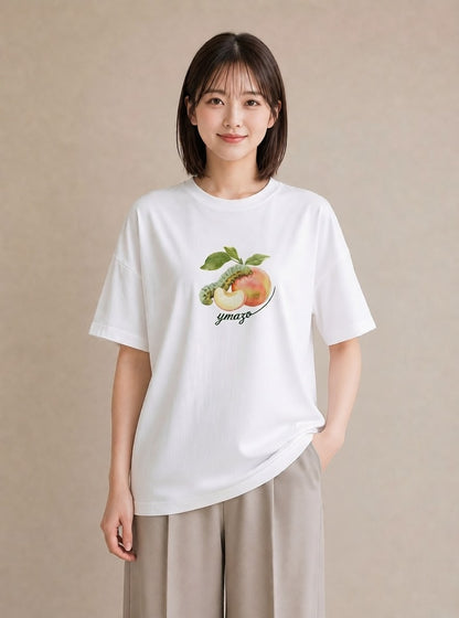 半袖Tシャツ レディース チンアナゴ 海の生き物 海 イラスト モード 在宅 公園 白T YMAZO