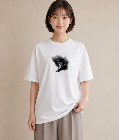 半袖Tシャツ レディース 牡牛座 星空 宇宙 イラスト シック 20代 カジュアルコーデ 白T YMAZO