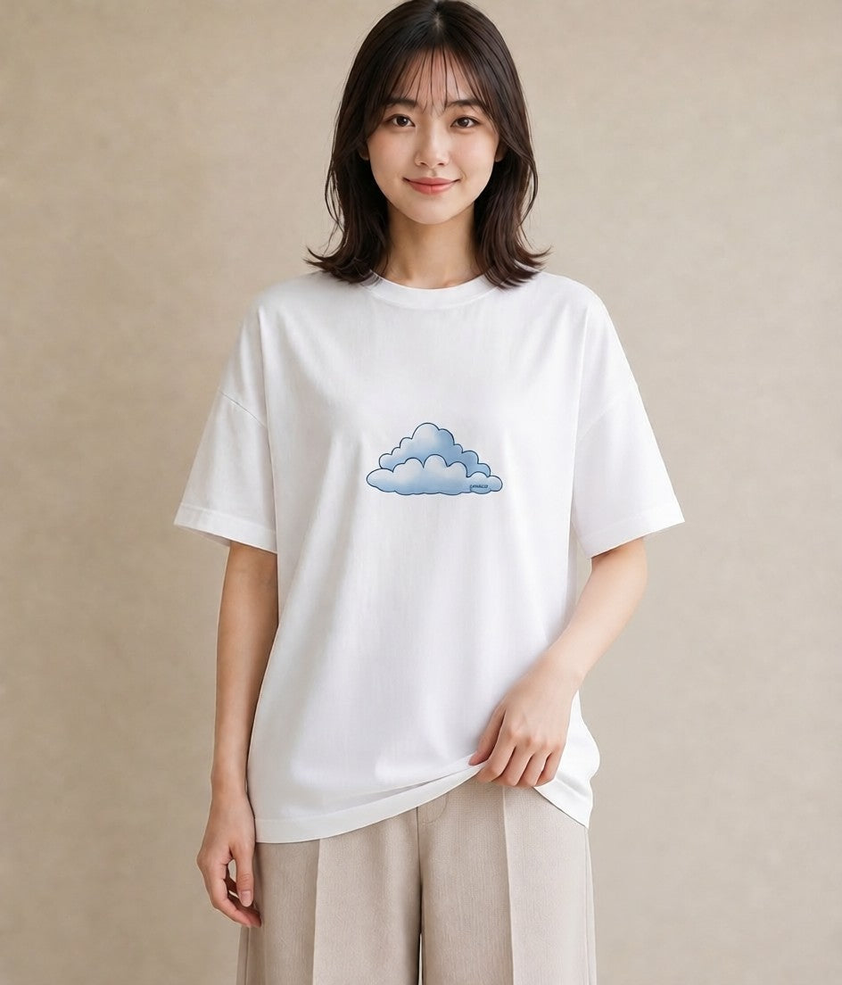 半袖Tシャツ レディース 虹 星空 宇宙 イラスト ガーリー ギフト 母の日 白T YMAZO
