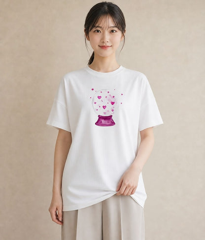 デザインTシャツ レディース 乙女座 星空 宇宙 イラスト 韓国風 レイヤード 友達ギフト 白T YMAZO
