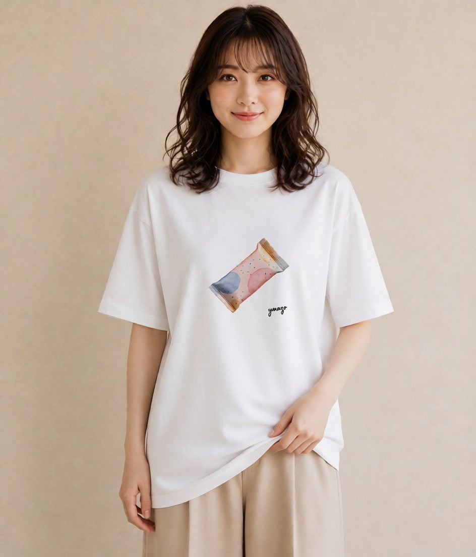 デザインTシャツ レディース パフェ 食べ物 フード イラスト カジュアル おしゃれギフト 社会人 白T YMAZO