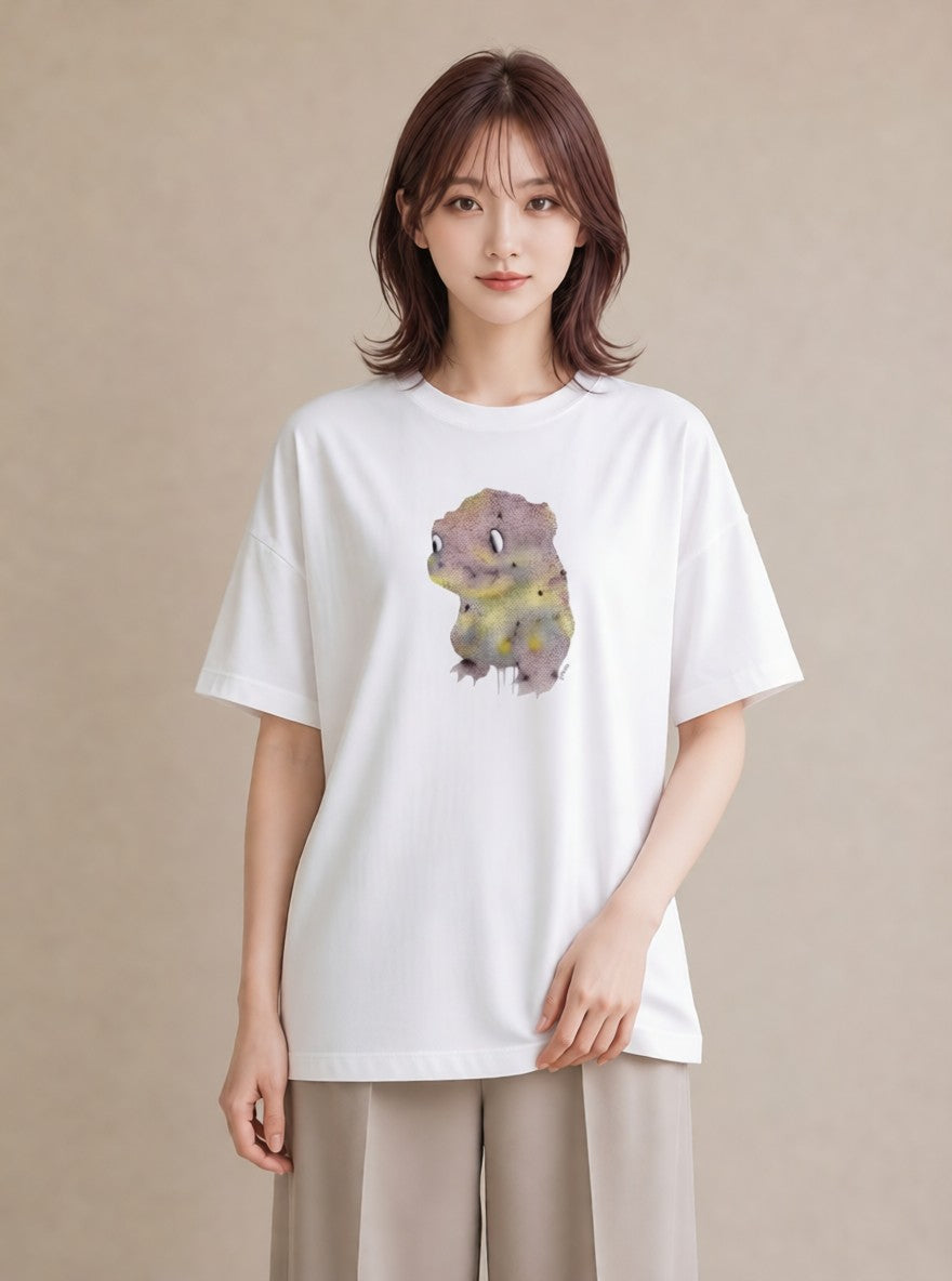 Tシャツ レディース ゴマフアザラシ 動物 アニマル イラスト シンプル 社会人 女性 白T YMAZO