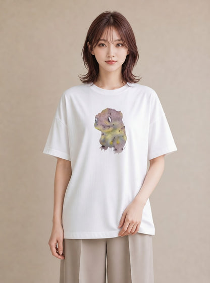 Tシャツ レディース ゴマフアザラシ 動物 アニマル イラスト シンプル 社会人 女性 白T YMAZO