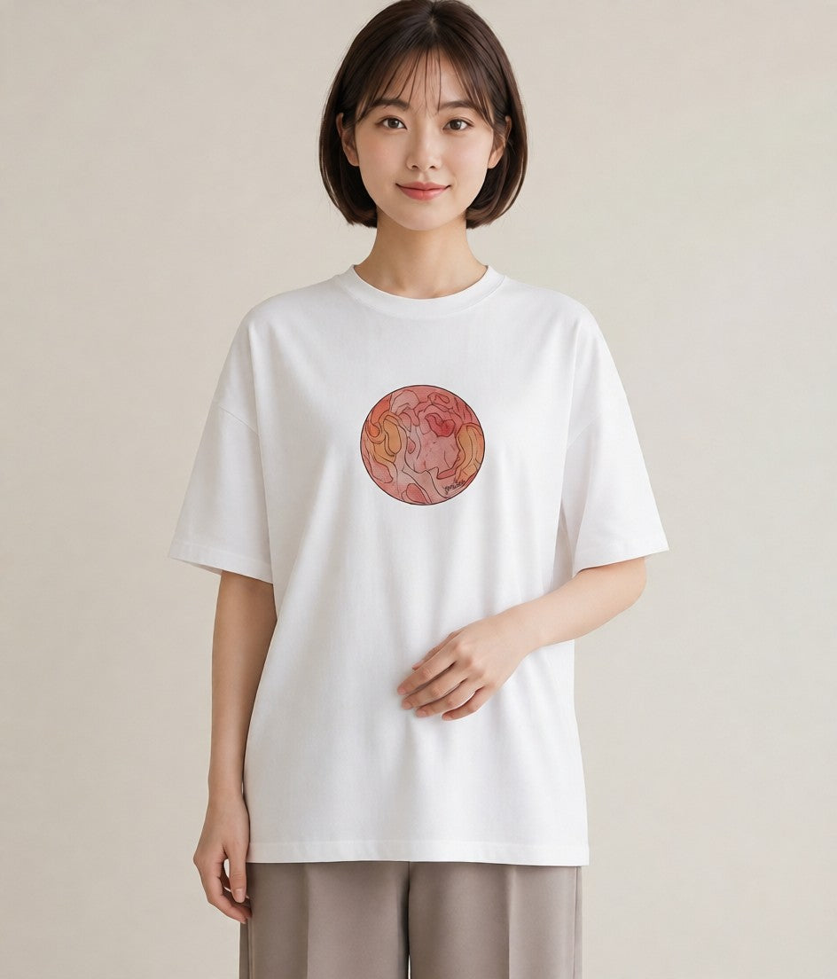 デザインTシャツ レディース お寿司 食べ物 フード イラスト お洒落 ママ カフェ服 白T YMAZO