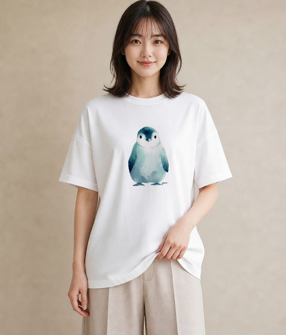 グラフィックTシャツ レディース セキセイインコ ペット 動物 イラスト 韓国風 20代 カジュアルコーデ 白T YMAZO