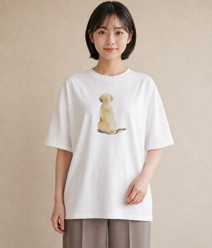 Tシャツ レディース ラブラドールレトリバー 犬 いぬ イラスト モード 女性向けギフト 散歩 白T YMAZO