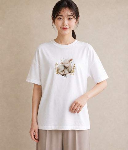 グラフィックTシャツ レディース 牡羊座 星空 宇宙 イラスト ラフカジュアル 女子会 お揃い 白T YMAZO