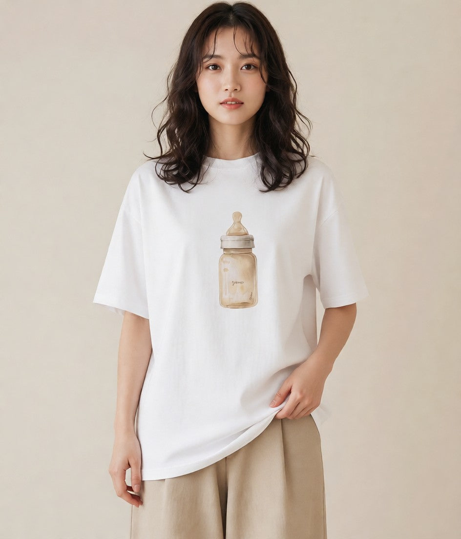 グラフィックTシャツ レディース はちみつ 食べ物 フード イラスト シック 旅行用 海 白T YMAZO