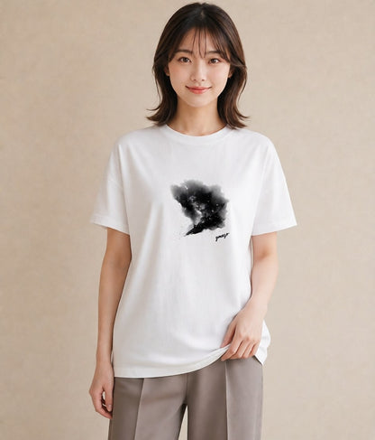 プリントTシャツ レディース 牡羊座 星空 宇宙 イラスト 旅行コーデ 送別ギフト 通勤 白T YMAZO