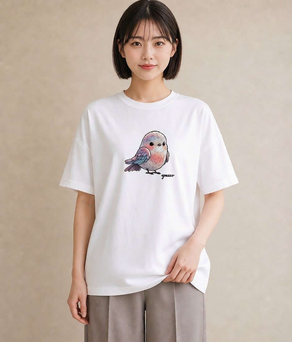 プリントTシャツ レディース マメルリハ ペット 動物 イラスト レトロ 誕生日プレゼント 綿100 白T YMAZO