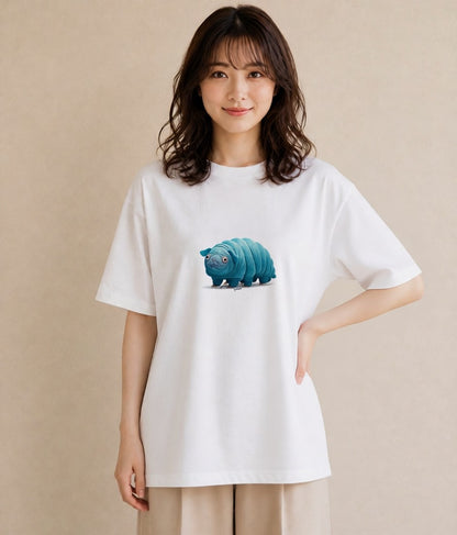 半袖Tシャツ レディース ダンゴムシ 昆虫 虫 イラスト カフェコーデ 女性向けギフト 散歩 白T YMAZO