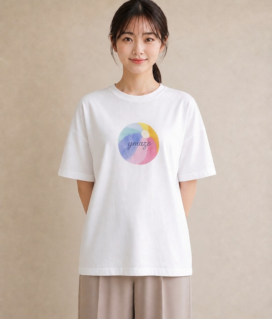 プリントTシャツ レディース だんご 食べ物 フード イラスト 休日コーデ 買い物 夏コーデ 白T YMAZO