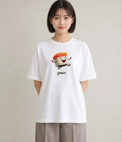 デザインTシャツ レディース お寿司 食べ物 フード イラスト フェミニン 親子 20代 白T YMAZO