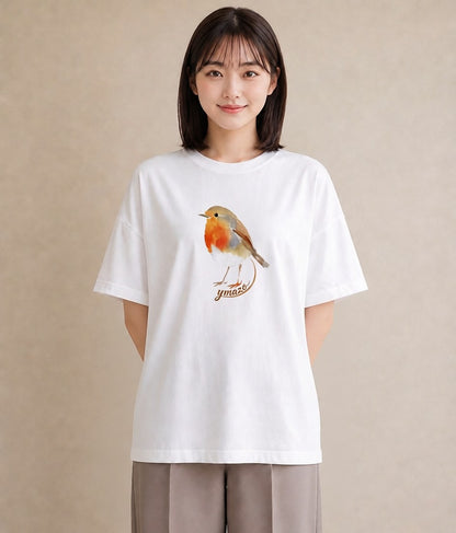 Tシャツ レディース 小鳥 ペット 動物 イラスト ナチュラル 姉妹 送別ギフト 白T YMAZO