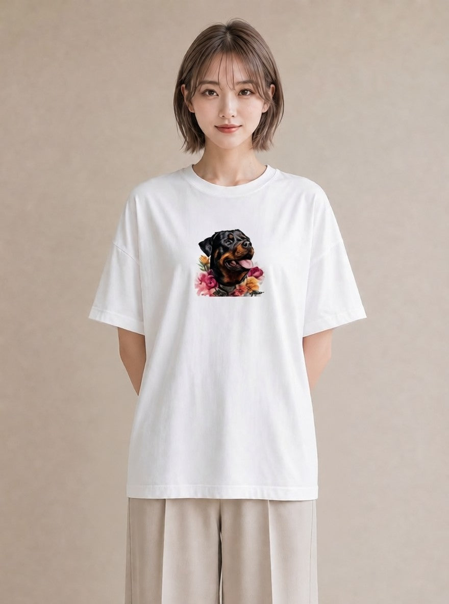 Tシャツ レディース ラブラドールレトリバー 犬 いぬ イラスト シンプル ホワイトデー 春服 白T YMAZO