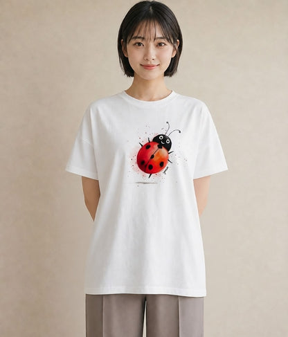 デザインTシャツ レディース アリ 昆虫 虫 イラスト ガーリー 女性向けギフト 散歩 白T YMAZO