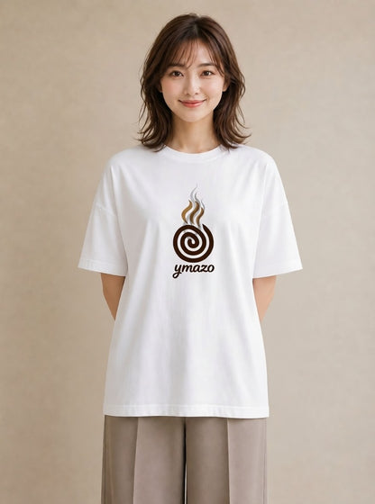 デザインTシャツ レディース カフェ カフェロゴ ロゴ イラスト 可愛い 敬老の日 ホワイトデー 白T YMAZO