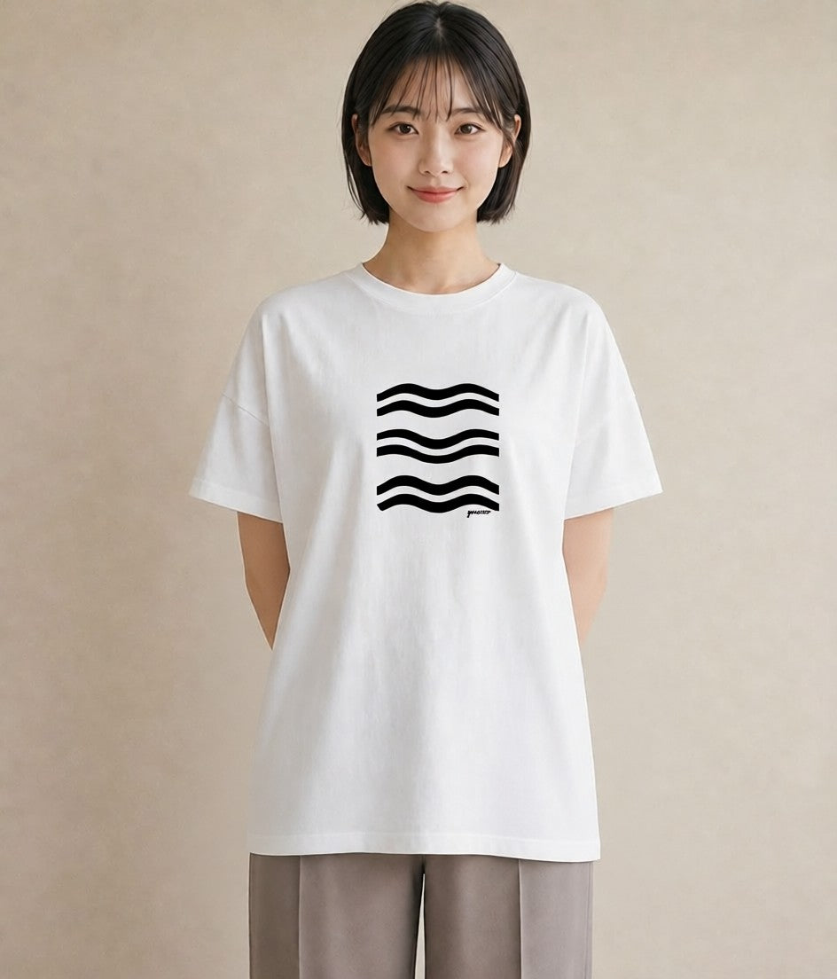 Tシャツ レディース 海 リゾート 夏 イラスト アート風 女性 旅行用 白T YMAZO