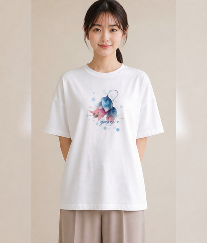 Tシャツ レディース チューリップ 花 花柄 イラスト シック 親子 20代 白T