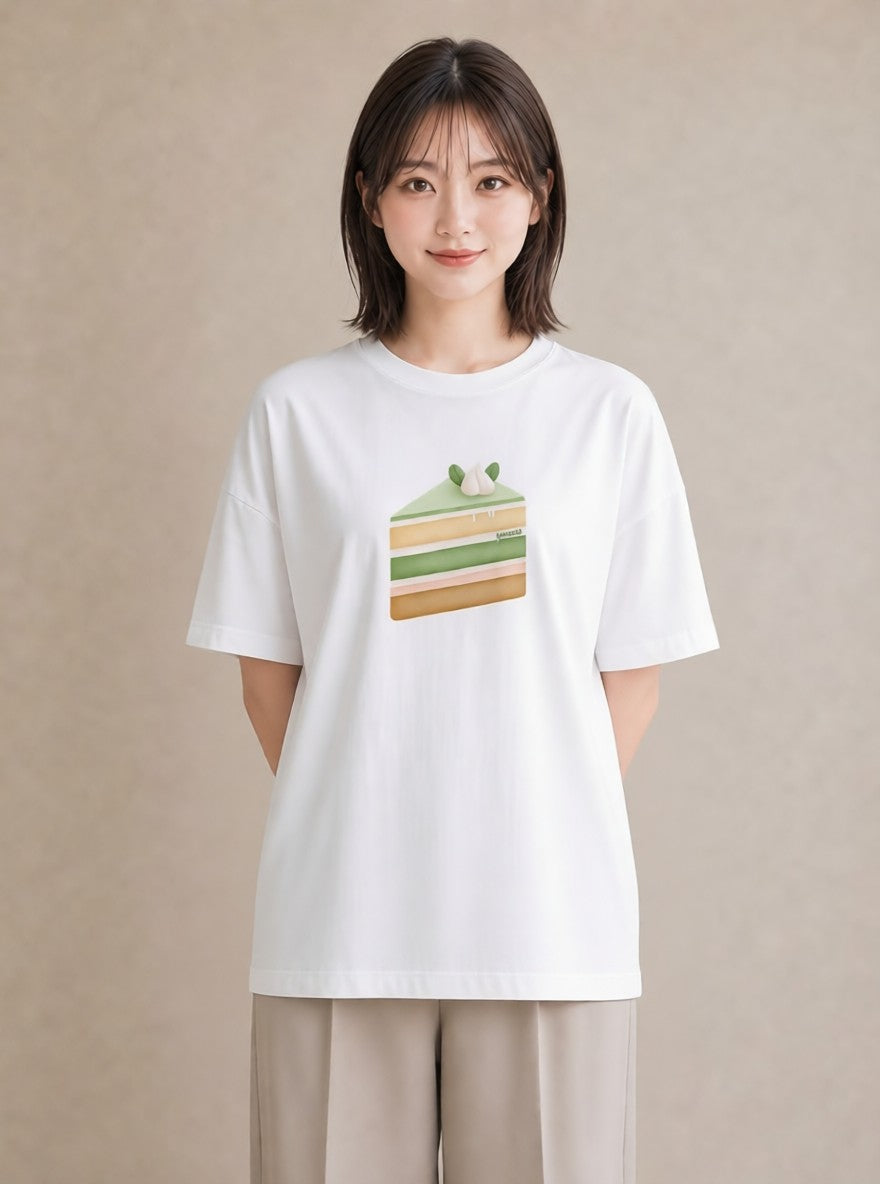 半袖Tシャツ レディース キャンディ 食べ物 フード イラスト カフェコーデ 帰省 ラフ 白T YMAZO