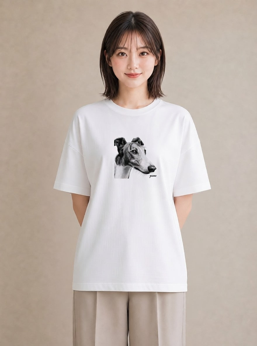 Tシャツ レディース イタリアングレーハウンド 犬 いぬ イラスト ポップ 敬老の日 ホワイトデー 白T YMAZO