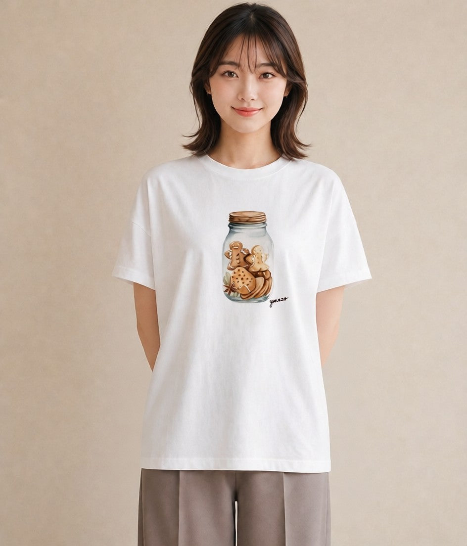 デザインTシャツ レディース あんみつ 食べ物 フード イラスト 可愛い クリスマス 旅行 白T YMAZO