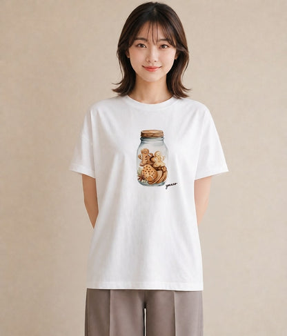 デザインTシャツ レディース あんみつ 食べ物 フード イラスト 可愛い クリスマス 旅行 白T YMAZO