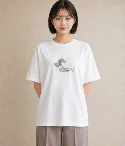 デザインTシャツ レディース 海 リゾート 夏 イラスト 北欧風 春コーデ 姉妹 白T YMAZO