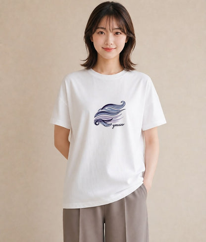 半袖Tシャツ レディース オーロラ 星空 宇宙 イラスト ニュアンス 部屋着 女性向けギフト 白T YMAZO
